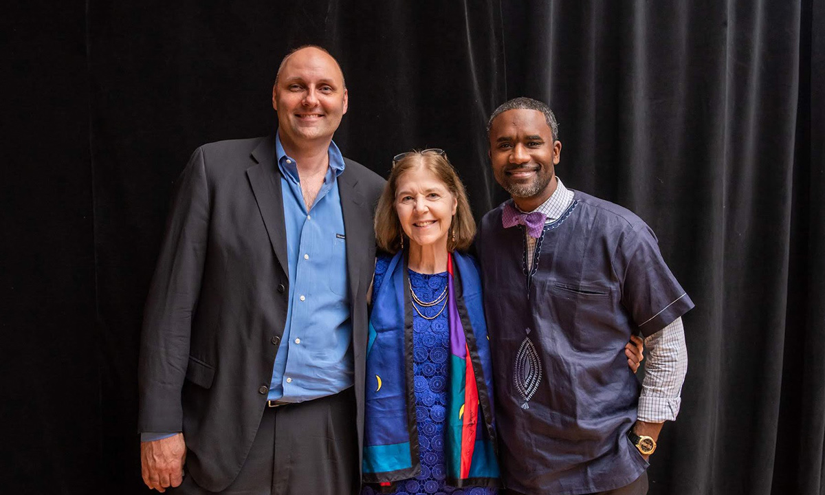 2019 Alumni Award Winners stand with Interium Dean Alison Cullen