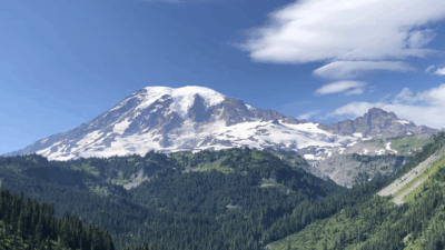 Mount Rainier on a sunny day