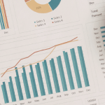 Chats and graphs laying on a table