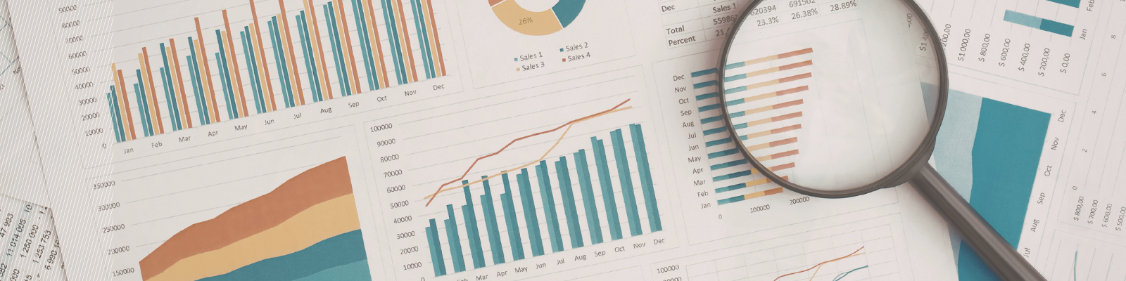 Chats and graphs laying on a table