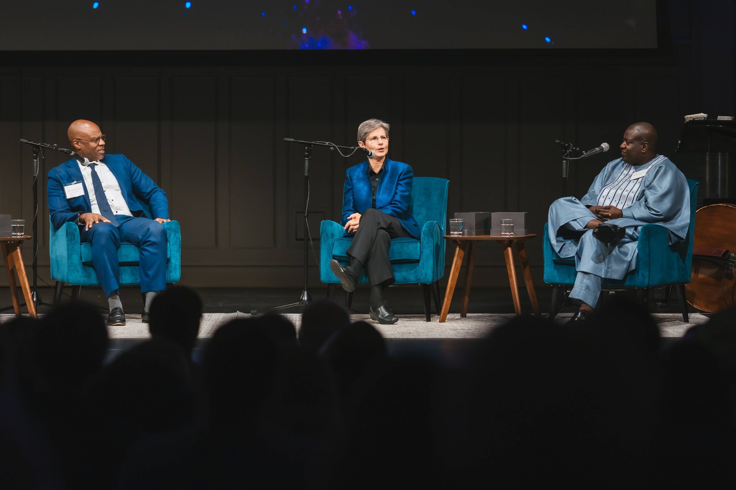 Dr. Brent Jones, Anne Levinson, and Pa Ousman Joof