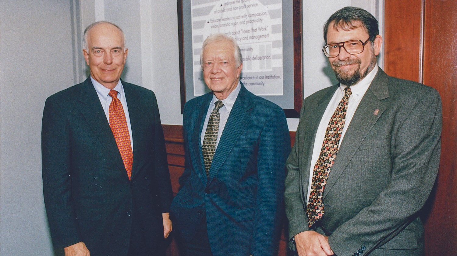 Dan Evans, Jimmy Carter, and Dean Marc Lindenberg