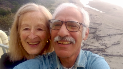 Bob with his wife, Melinda, on the Oregon coast.