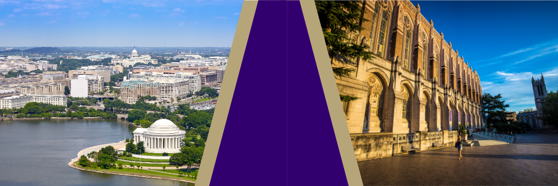 Skyline of DC next to UW Campus