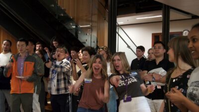 People celebrating at Party in Parrington