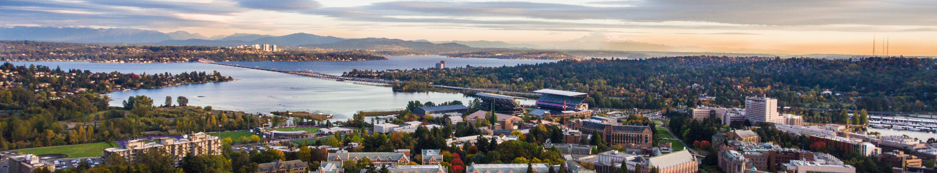 View of Seattle and Lake Washington from UW
